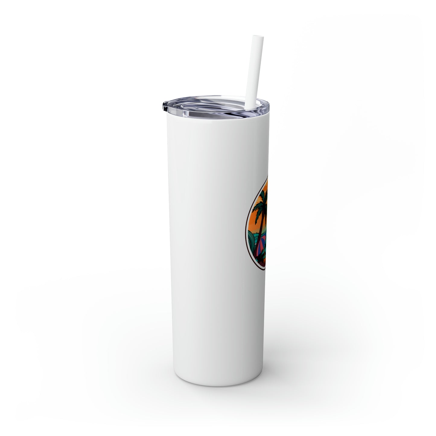 Freestyle Travelerz - Just Chill'en - Skinny Tumbler with Straw, 20oz