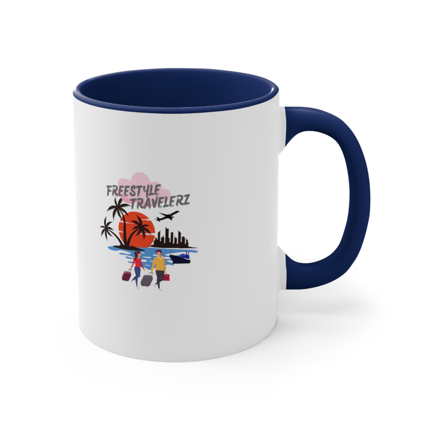 Freestyle Travelerz - Let's Travel - Accent Coffee Mug, 11oz