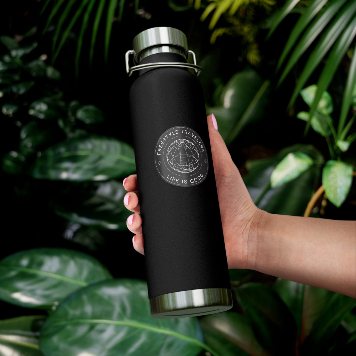 Freestyle Travelerz - Life Is Good - Copper Vacuum Insulated Bottle, 22oz