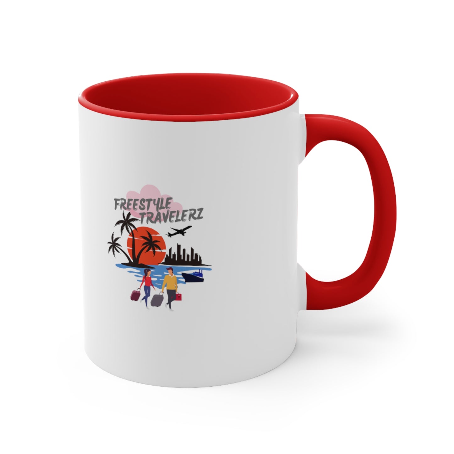 Freestyle Travelerz - Let's Travel - Accent Coffee Mug, 11oz