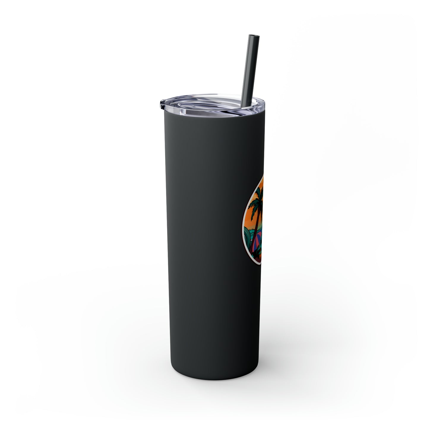 Freestyle Travelerz - Just Chill'en - Skinny Tumbler with Straw, 20oz