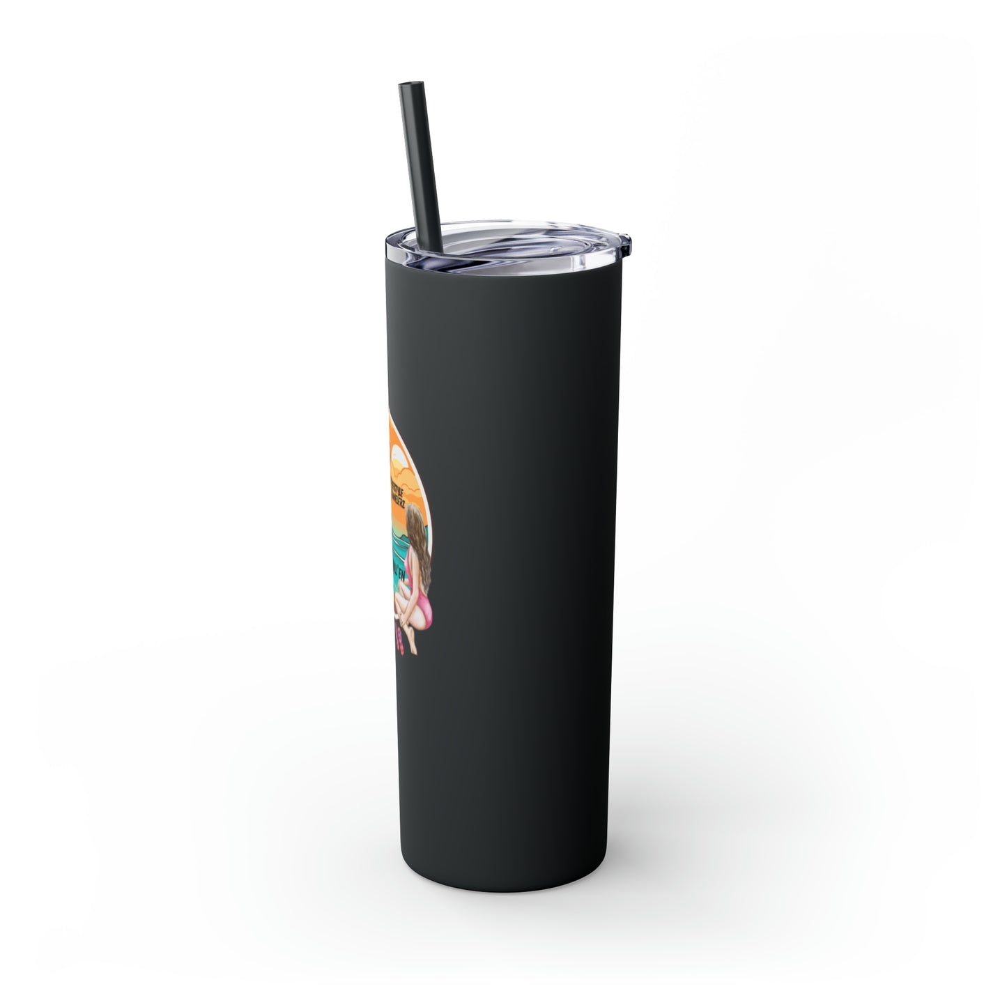 Freestyle Travelerz - Just Chill'en - Skinny Tumbler with Straw, 20oz