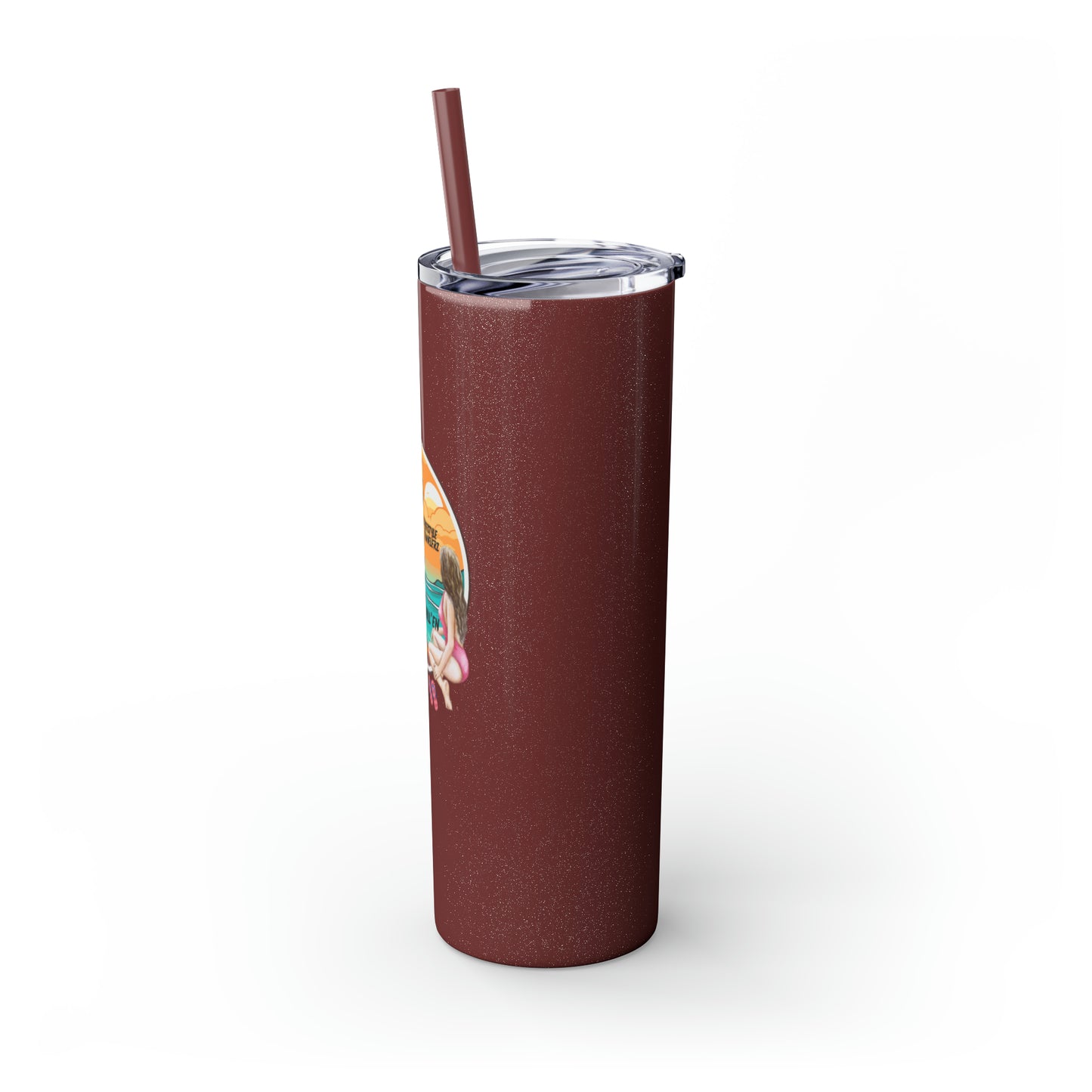 Freestyle Travelerz - Just Chill'en - Skinny Tumbler with Straw, 20oz