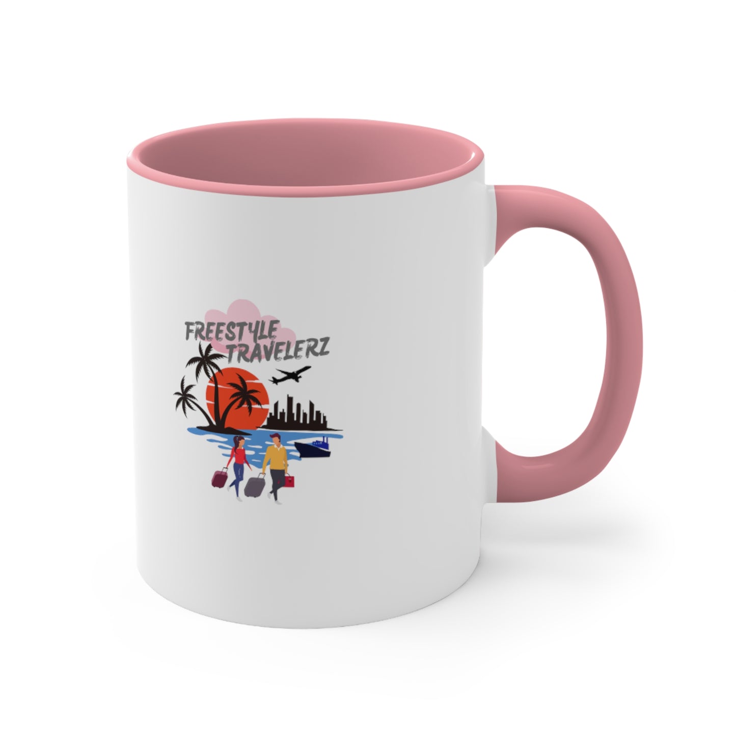 Freestyle Travelerz - Let's Travel - Accent Coffee Mug, 11oz