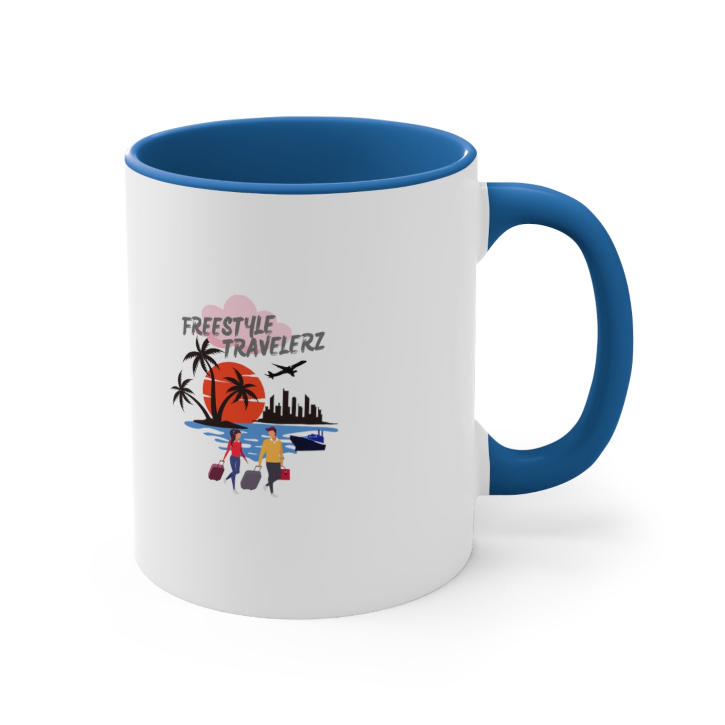 Freestyle Travelerz - Let's Travel - Accent Coffee Mug, 11oz