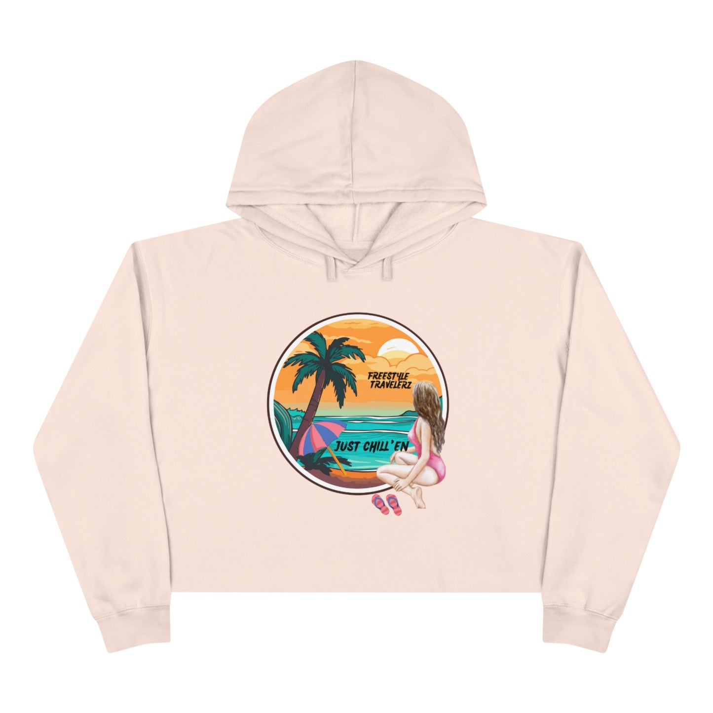 Freestyle Travelerz - Just Chill'en - Crop Hoodie