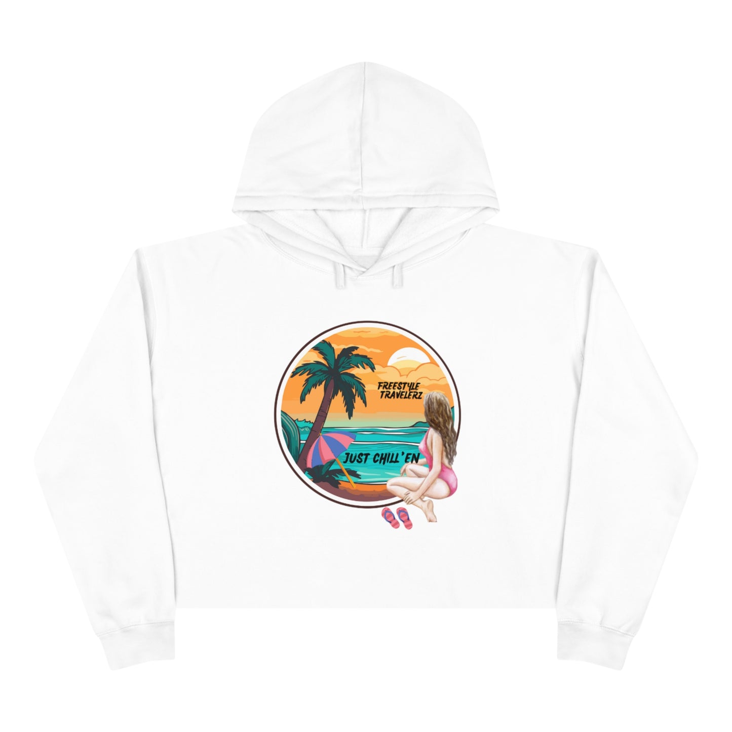 Freestyle Travelerz - Just Chill'en - Crop Hoodie