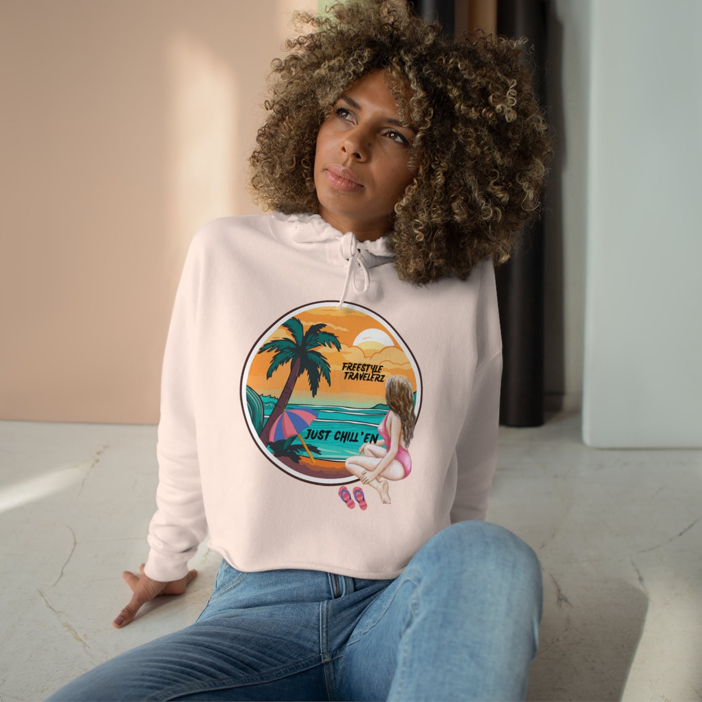 Freestyle Travelerz - Just Chill'en - Crop Hoodie