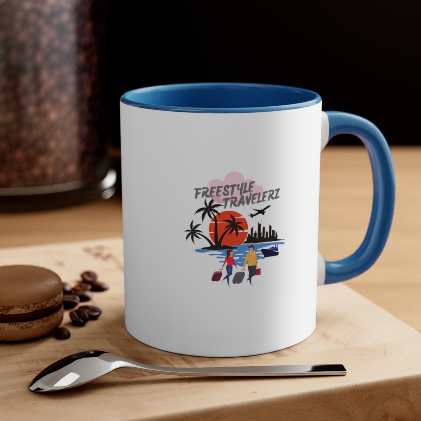 Freestyle Travelerz - Let's Travel - Accent Coffee Mug, 11oz