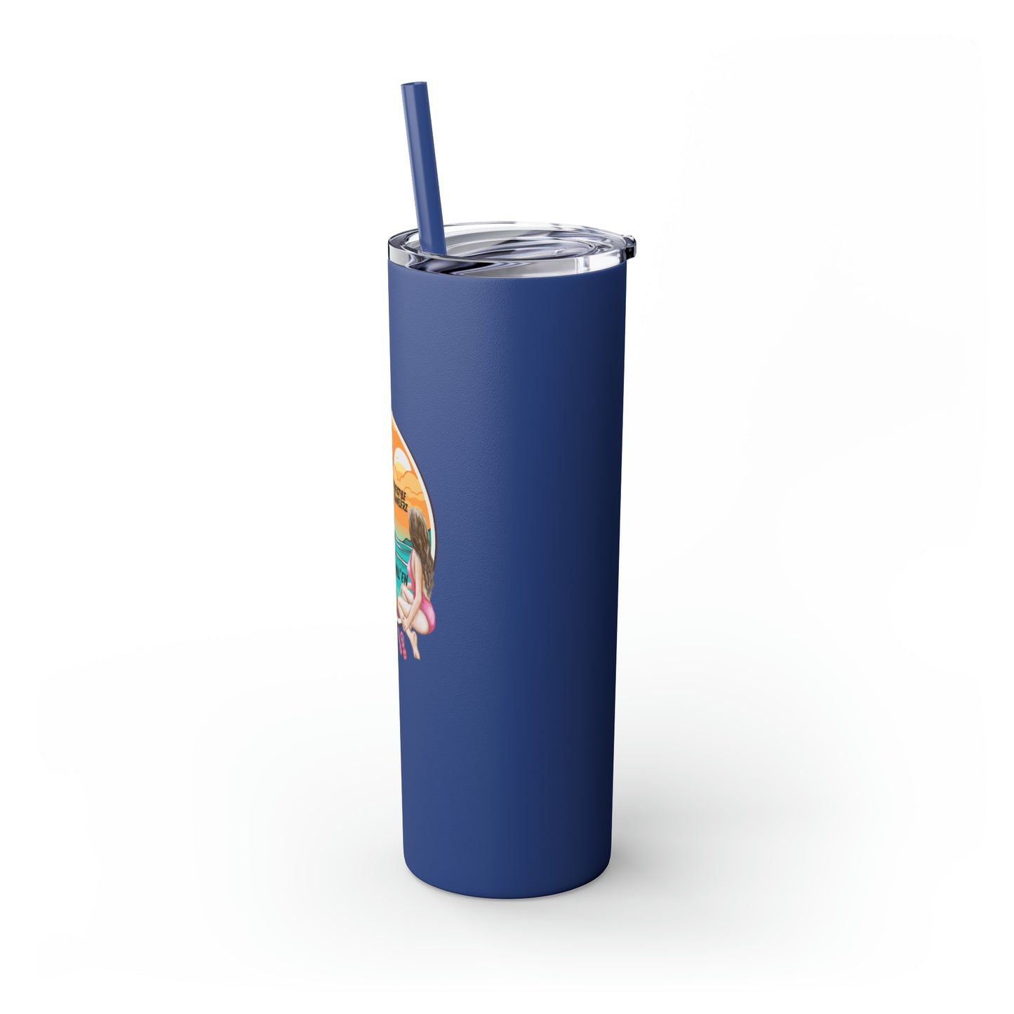 Freestyle Travelerz - Just Chill'en - Skinny Tumbler with Straw, 20oz