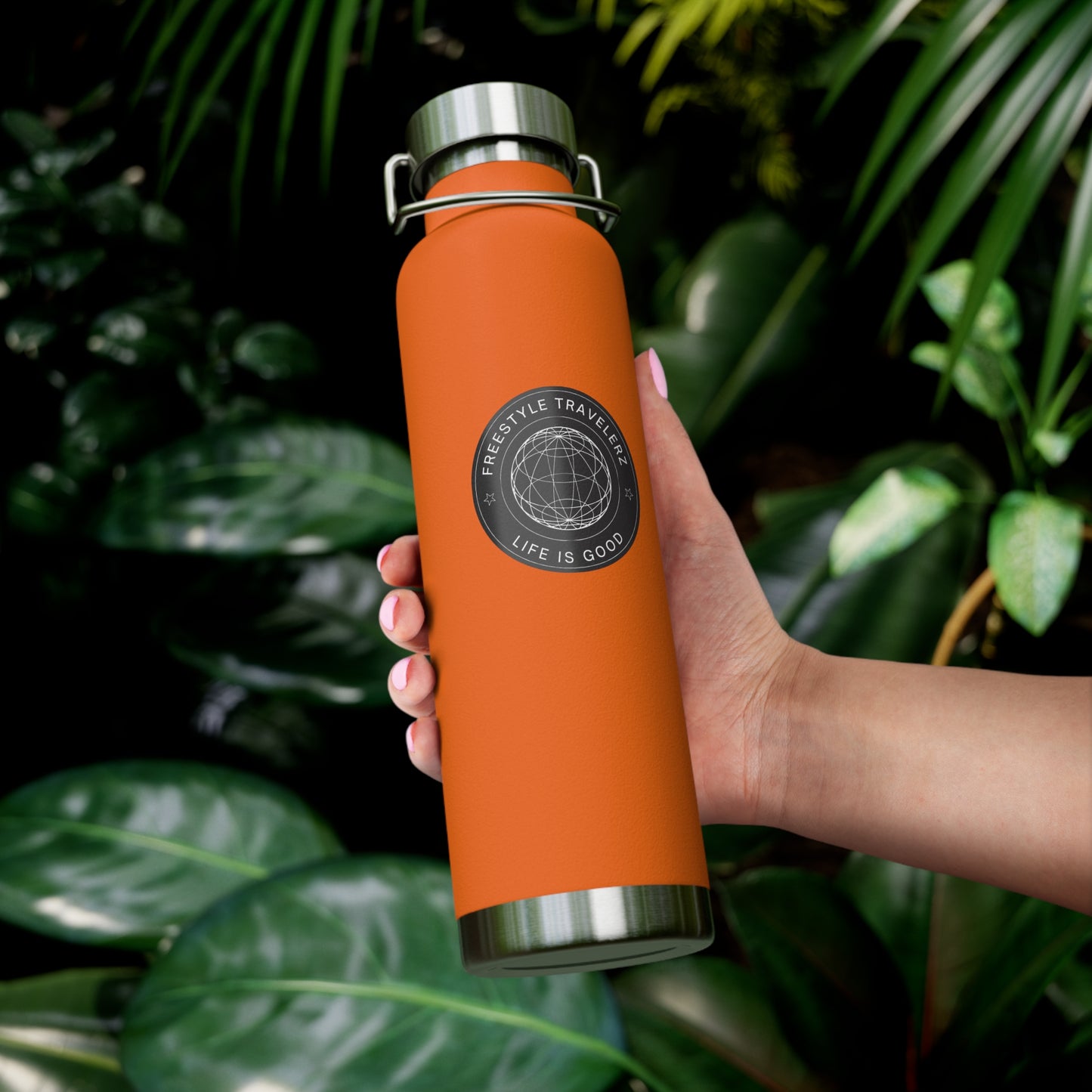 Freestyle Travelerz - Life Is Good - Copper Vacuum Insulated Bottle, 22oz