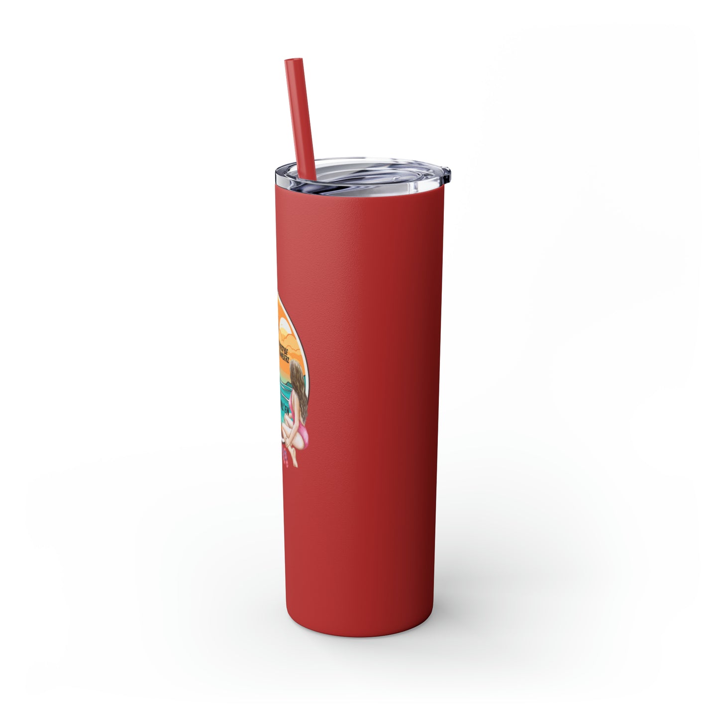 Freestyle Travelerz - Just Chill'en - Skinny Tumbler with Straw, 20oz