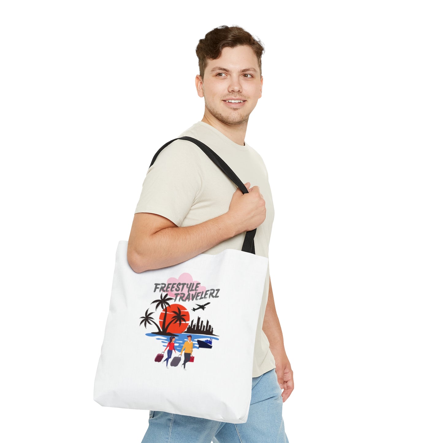 Freestyle Travelerz - Let's Travel - Tote Bag (AOP)