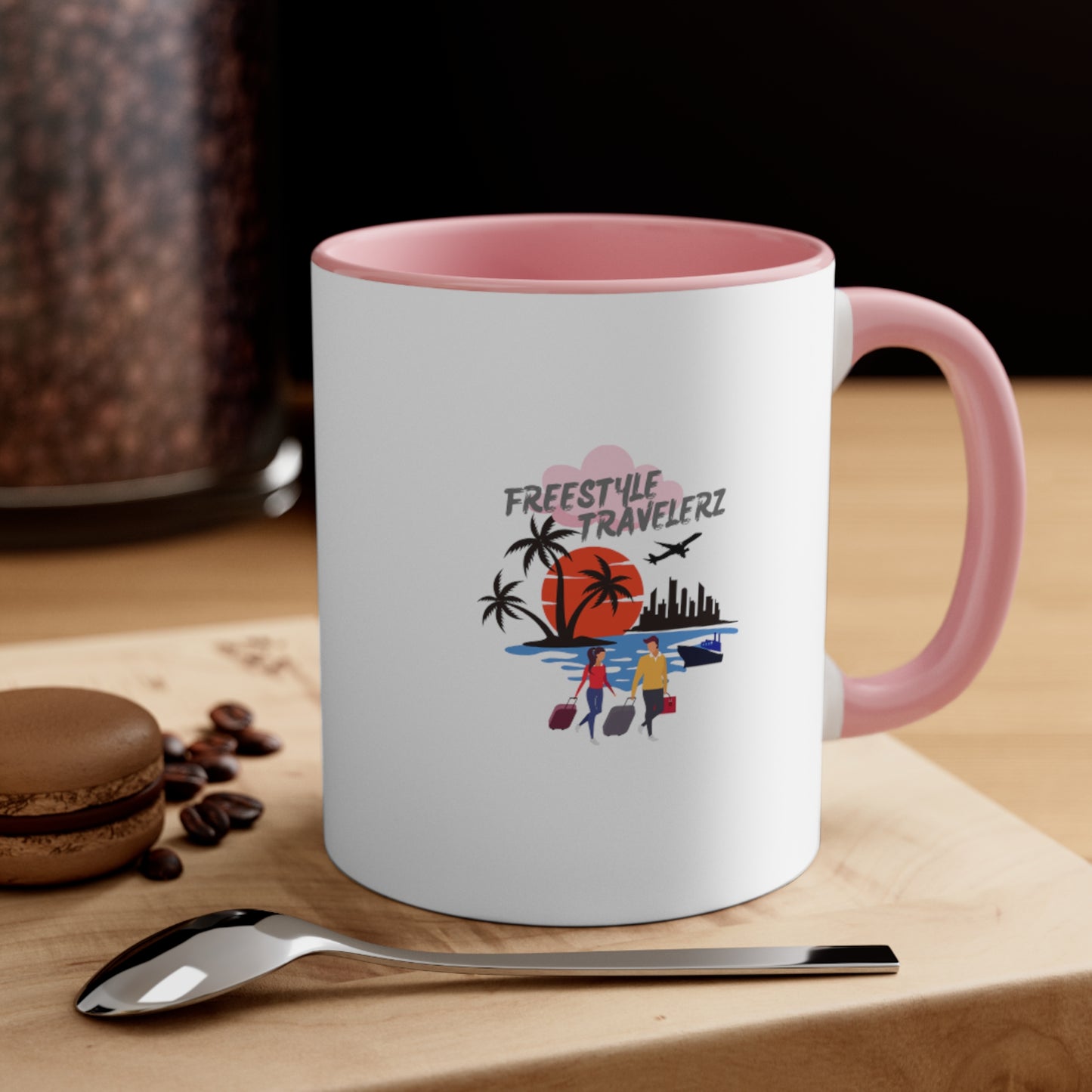 Freestyle Travelerz - Let's Travel - Accent Coffee Mug, 11oz