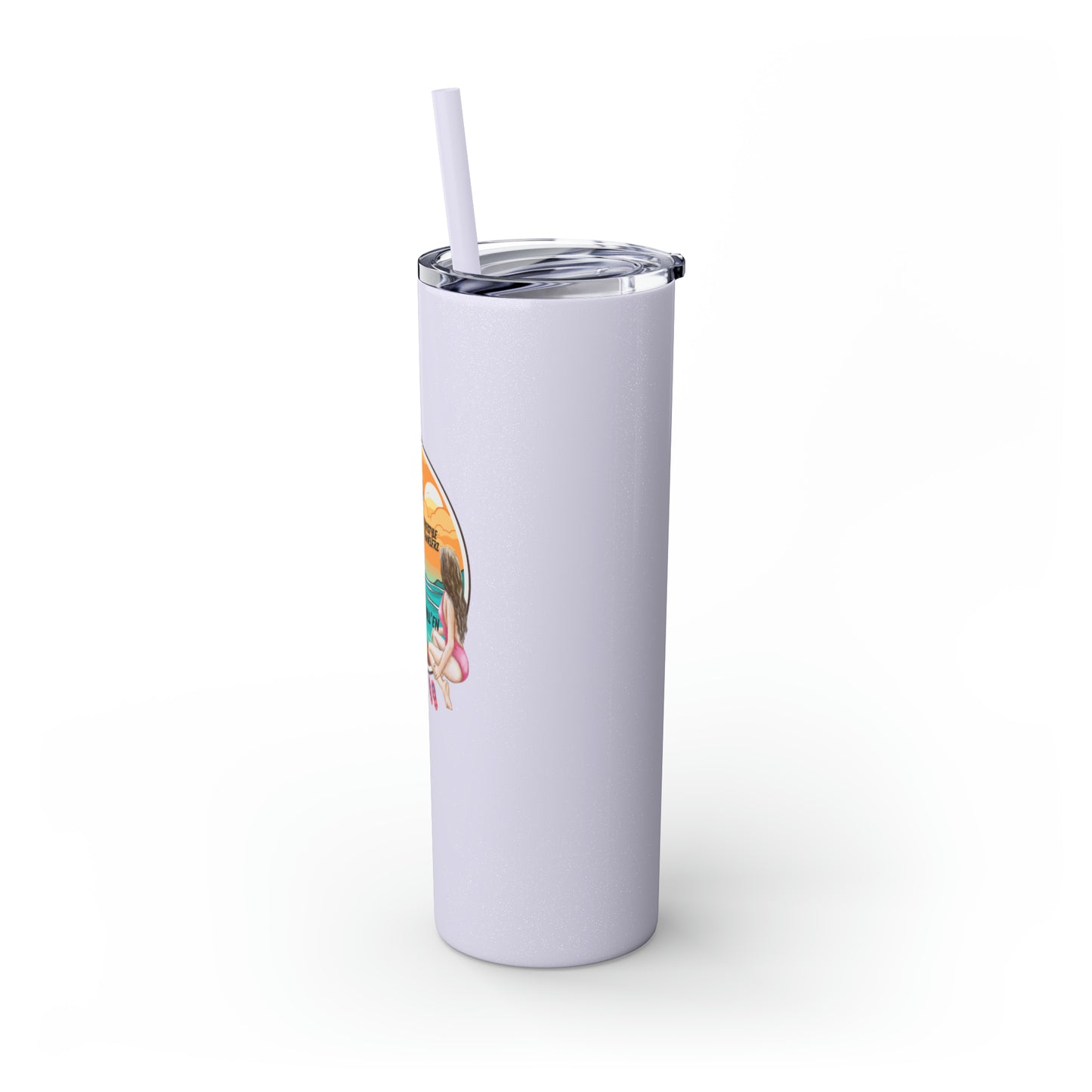 Freestyle Travelerz - Just Chill'en - Skinny Tumbler with Straw, 20oz