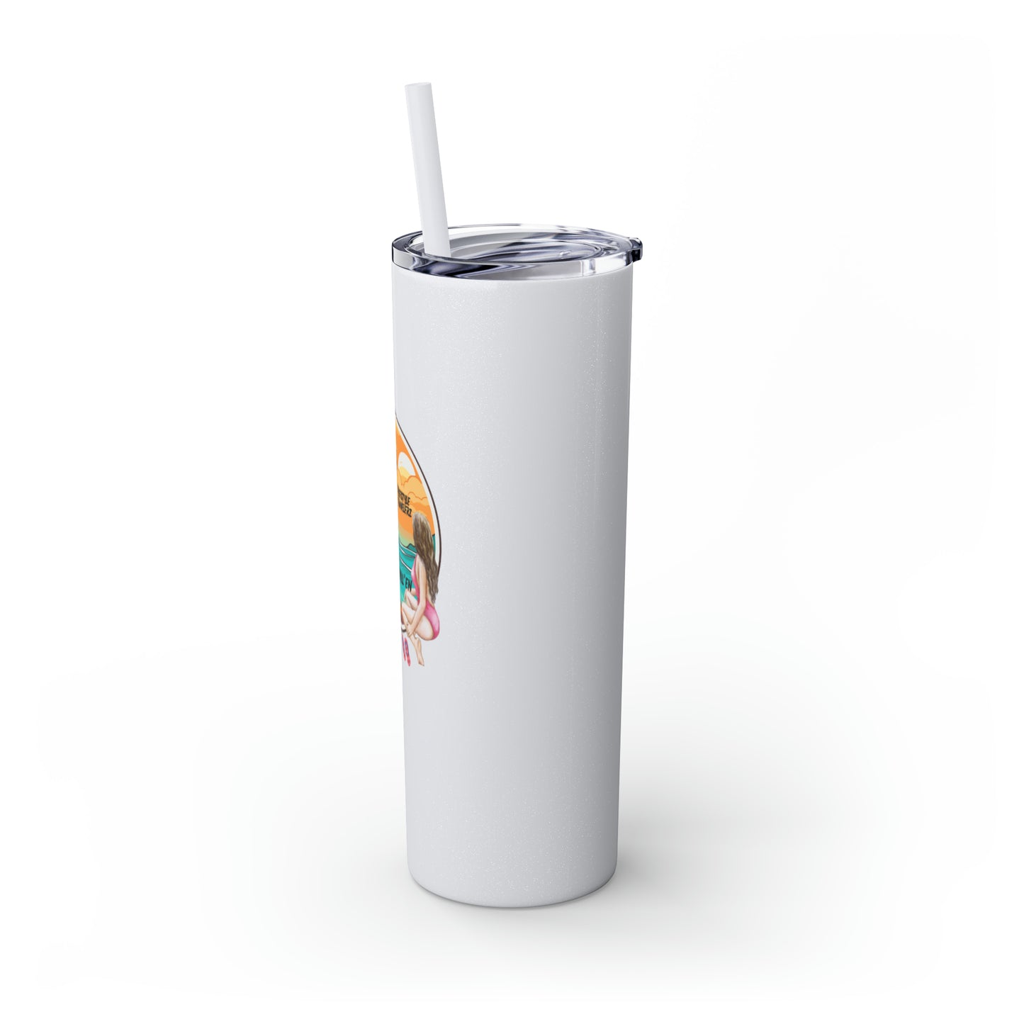 Freestyle Travelerz - Just Chill'en - Skinny Tumbler with Straw, 20oz