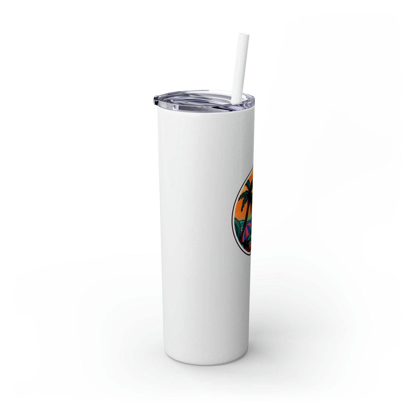 Freestyle Travelerz - Just Chill'en - Skinny Tumbler with Straw, 20oz