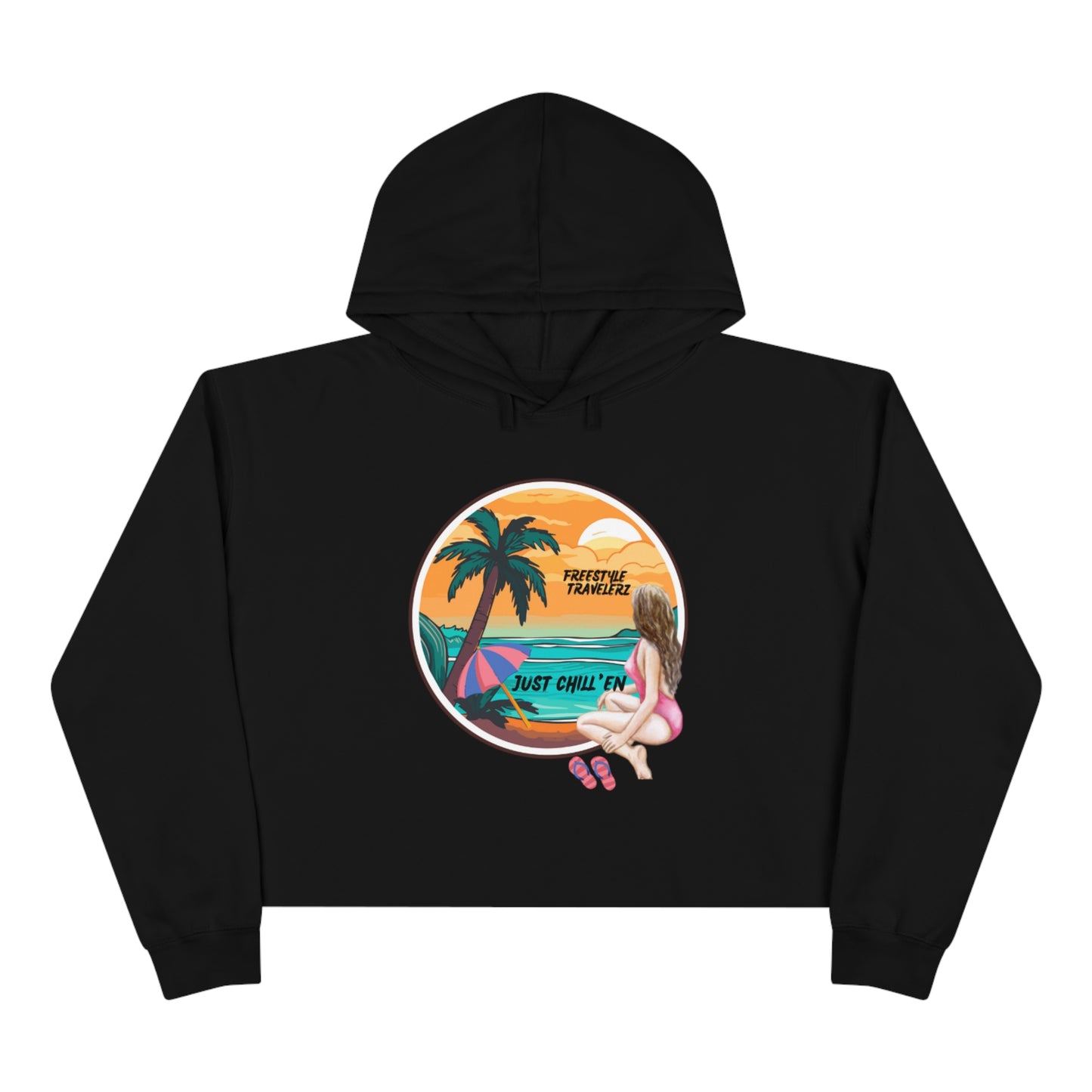 Freestyle Travelerz - Just Chill'en - Crop Hoodie