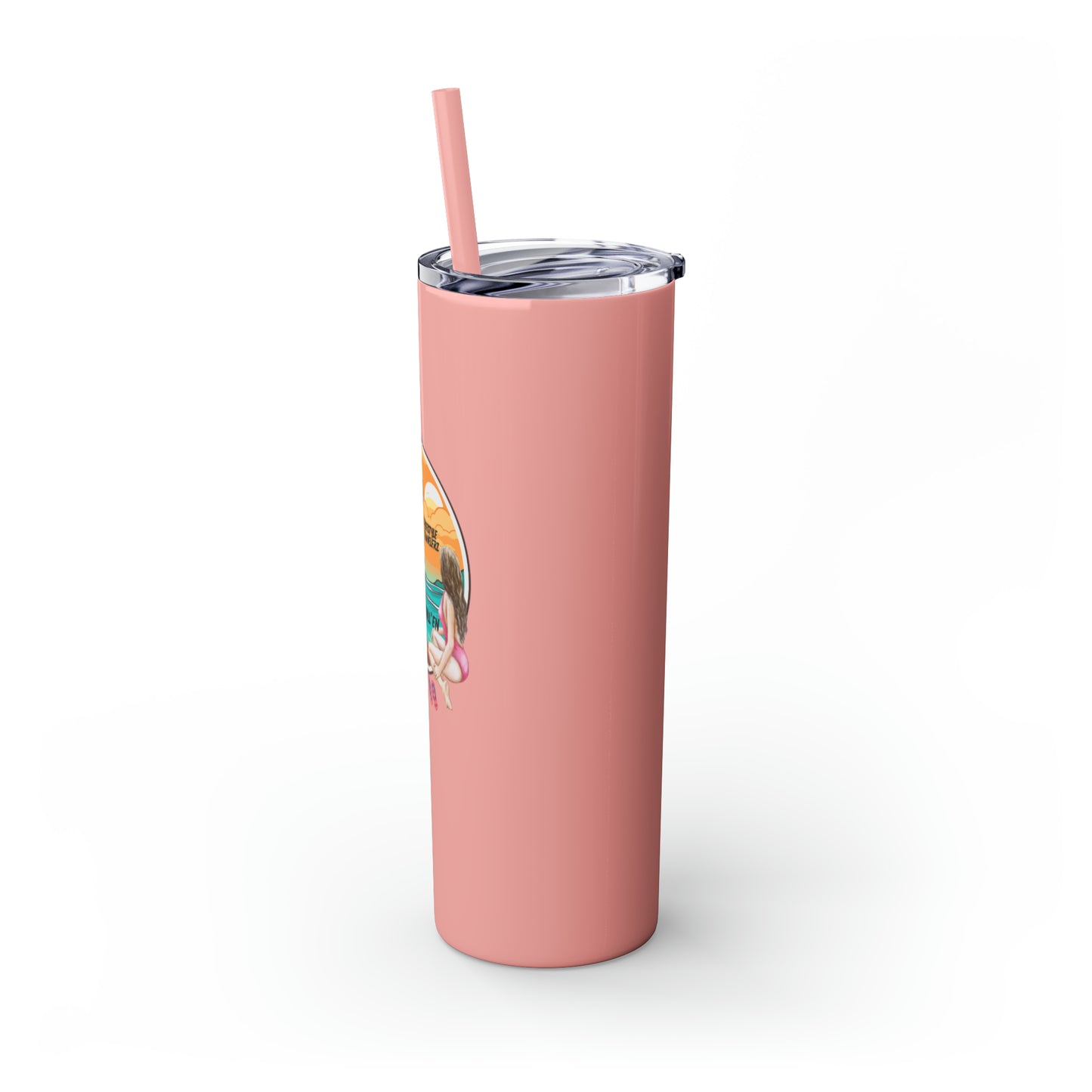Freestyle Travelerz - Just Chill'en - Skinny Tumbler with Straw, 20oz