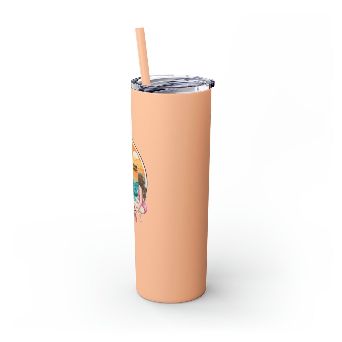 Freestyle Travelerz - Just Chill'en - Skinny Tumbler with Straw, 20oz