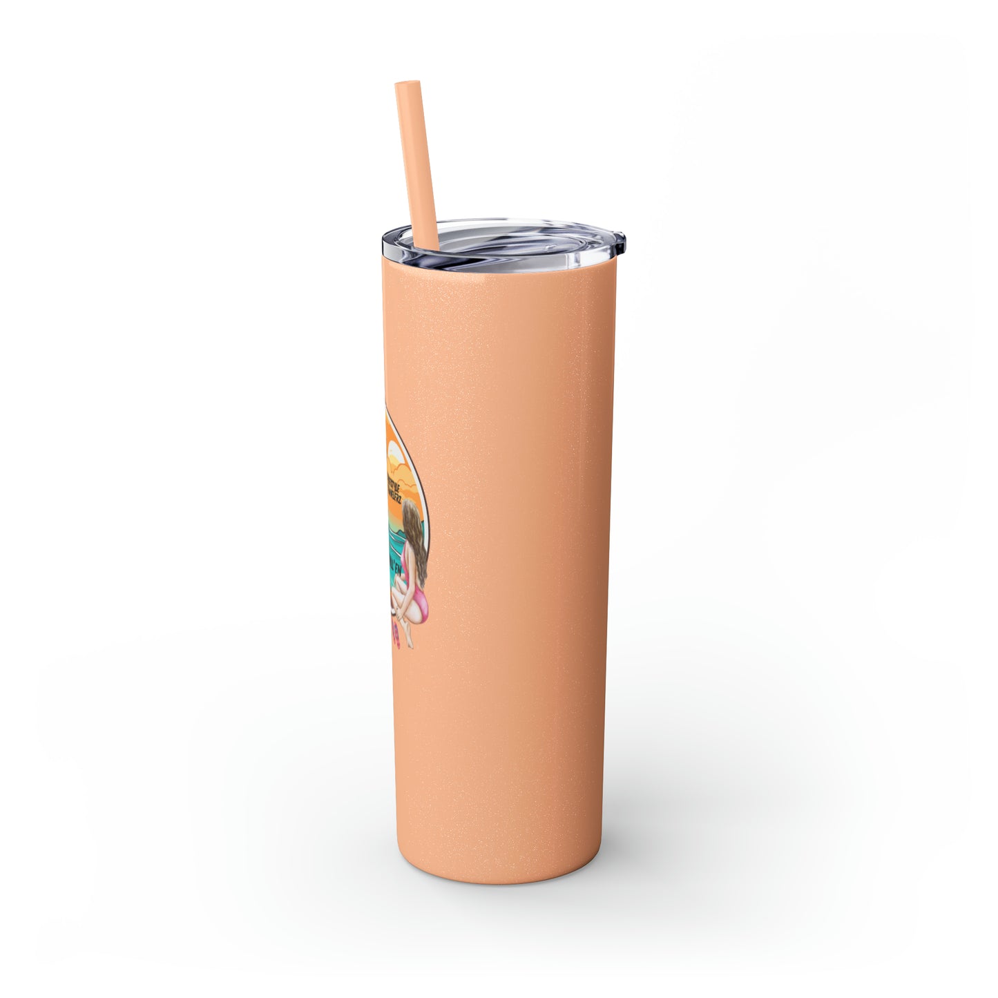 Freestyle Travelerz - Just Chill'en - Skinny Tumbler with Straw, 20oz