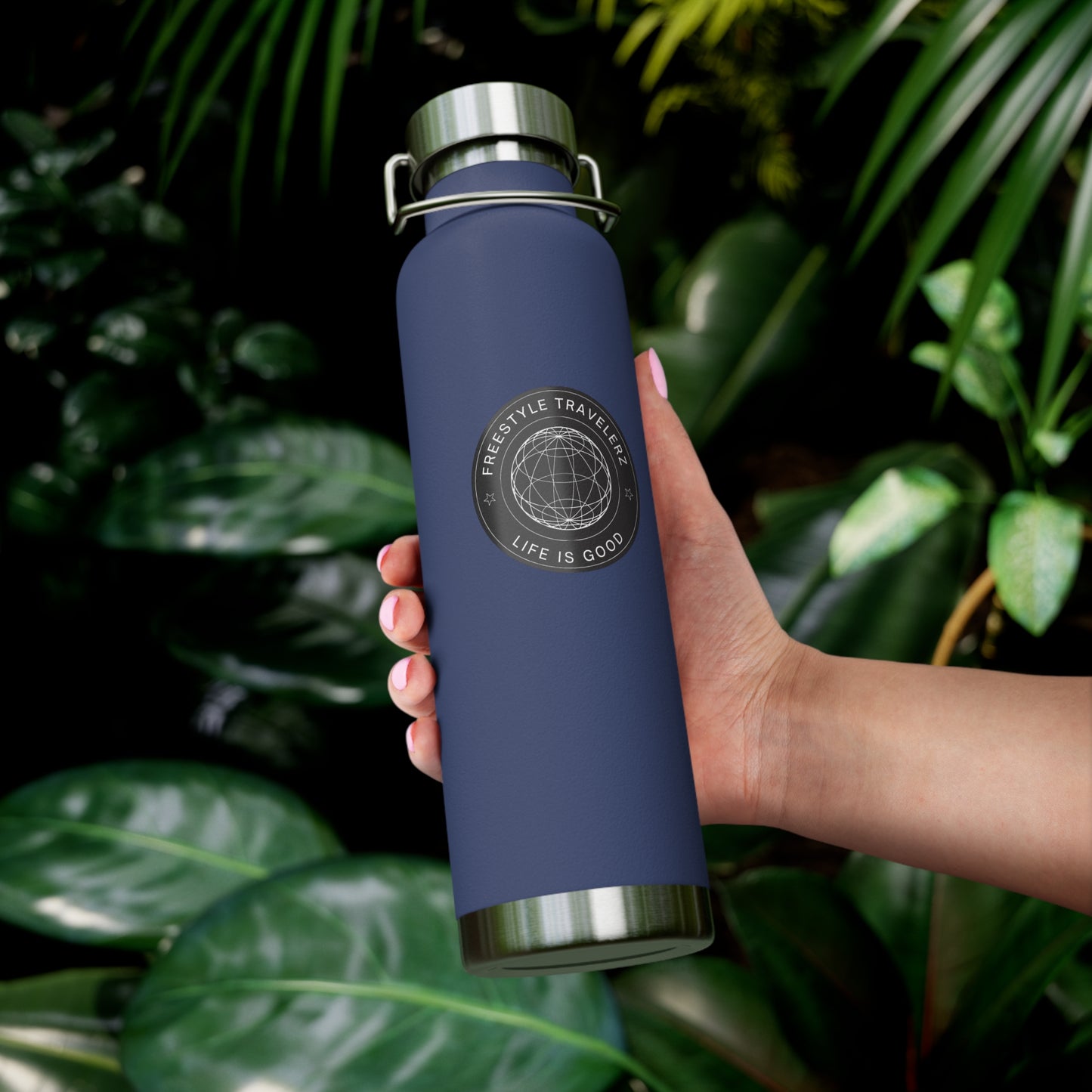 Freestyle Travelerz - Life Is Good - Copper Vacuum Insulated Bottle, 22oz