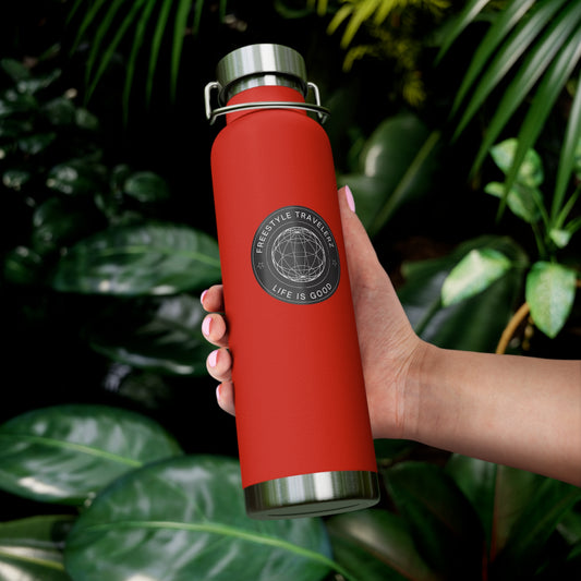 Freestyle Travelerz - Life Is Good - Copper Vacuum Insulated Bottle, 22oz